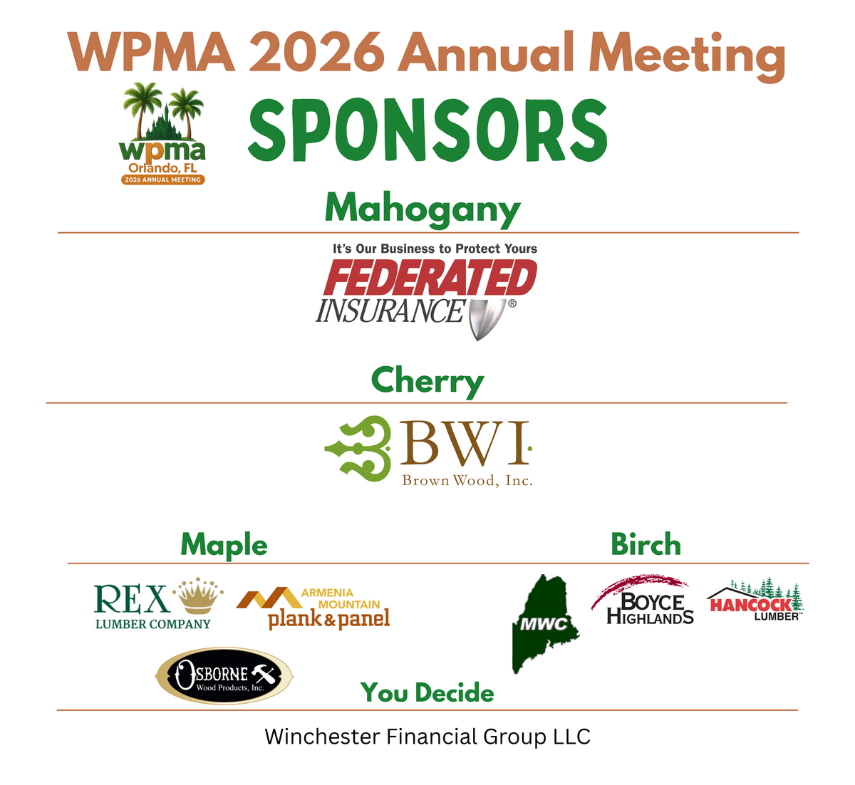 WPMA 2026 Sponsors